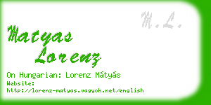 matyas lorenz business card